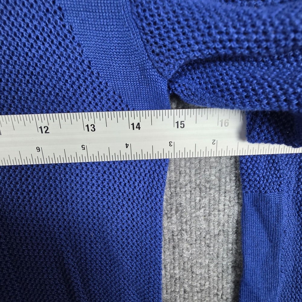 Rag & Bone Sweater Womens S Cobalt Blue Black Sheer Mesh Knit pullover Top Shirt - Picture 8 of 10